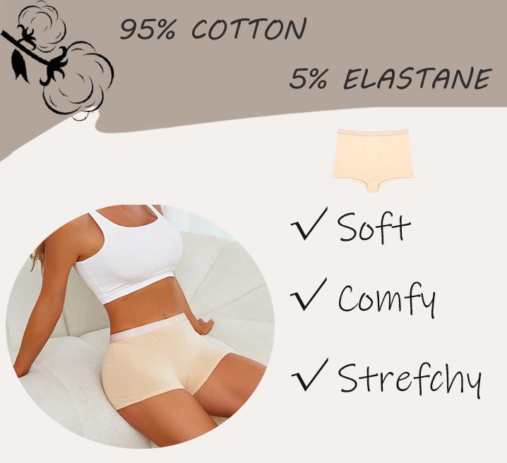 FINETOO 6Pcs Women's Underwear Cotton Boxer Shorts Soft Underpants Ladies Stretch Panties Solid Color Cute Women's Panties Beige Lingerie Womenswear FINETOO 6Pcs Women's Underwear Cotton Boxer Shorts Soft Underpants Ladies Stretch Panties Solid Color Cute Women's Panties Beige Lingerie Womenswear