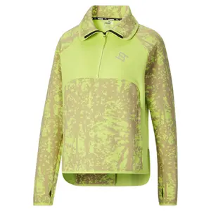 PUMA Womens Stewie X Earth Woman's Dime Half Zip Athletic Outerwear Casual - Yellow