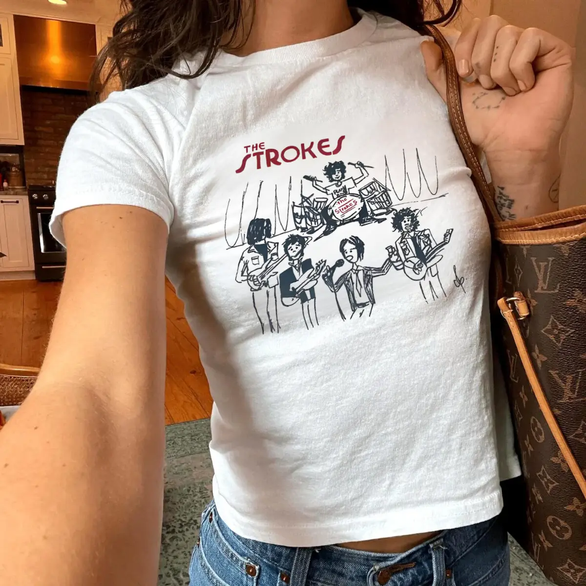 Indie Rock Band Baby Tee, Vintage Music Graphic Baby Tee, Retro Concert Aesthetic Shirt for Women Indie Rock Band Baby Tee, Vintage Music Graphic Baby Tee, Retro Concert Aesthetic Shirt for Women