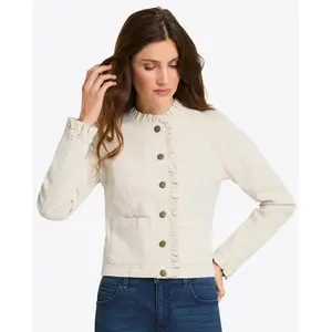 Ruffle Denim Jacket