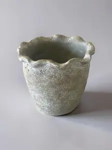 Copper Ruffle Edge Planter