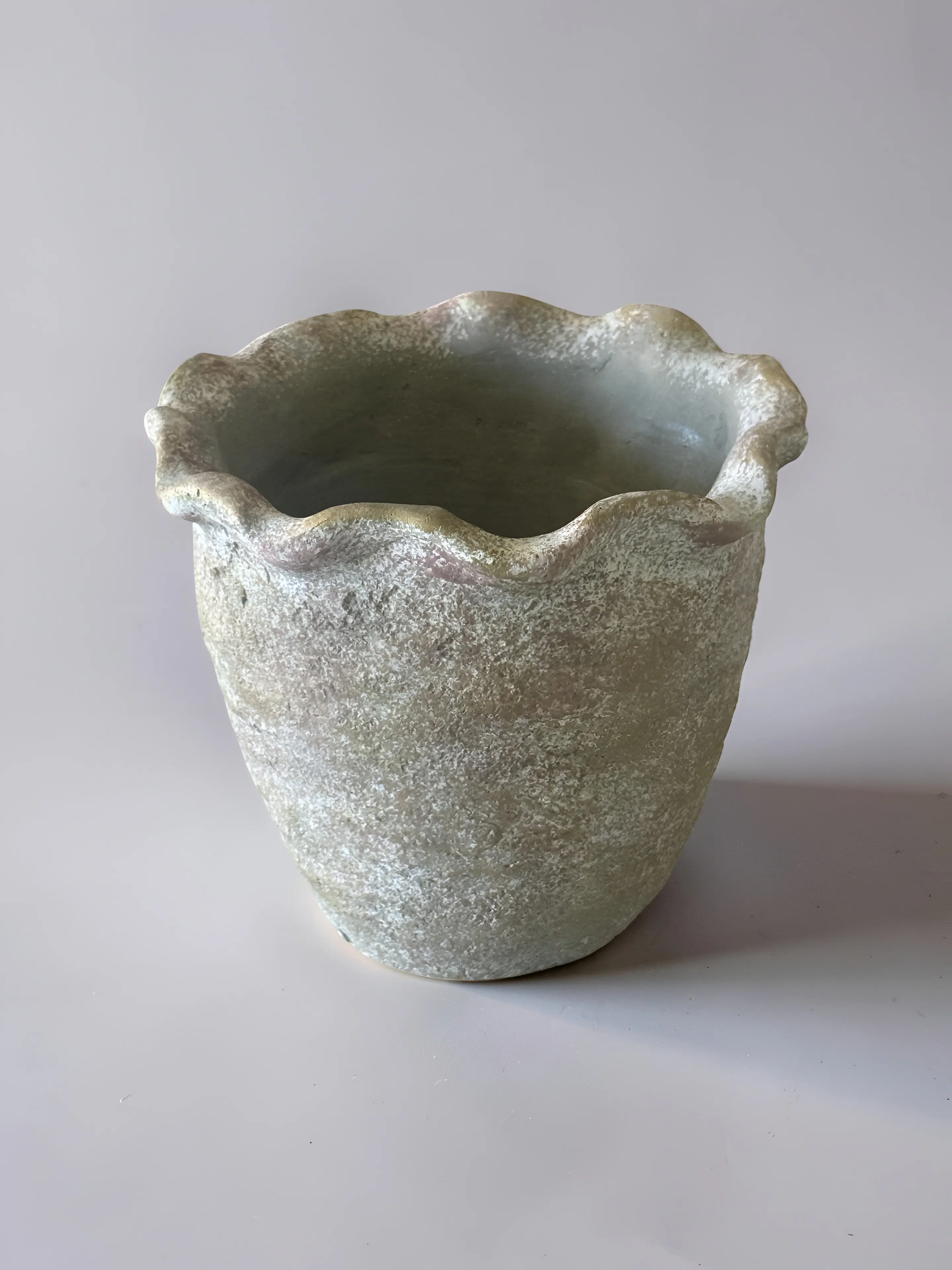 Copper Ruffle Edge Planter