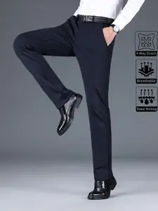 Men's Wrinkle-Free Stretchy Dress Pants, Mid-Rise Straight Fit, 2026 New Arrival, Breathable Stylish, Ideal for Golf, Outdoor, All-Season Masculine Office Commuter Style