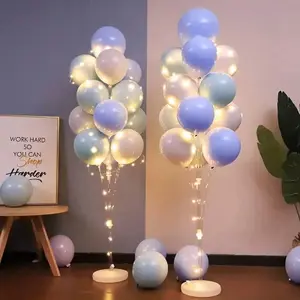 Floor Balloon Column Kit with Stand, Base & String Lights, Perfect for Wedding Decorations, Party Backdrops, Event Centerpieces