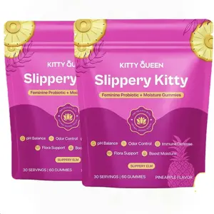 Probiotic Wellness Gummies with Pineapple & Slippery Elm, Natural Daily Supplement