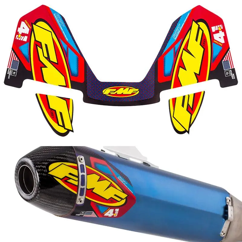 26x15cm For FMF Sticker 4T Motorcycle Exhaust Muffler Pipe Decals Waterproof Universal for Motorbikes Cars