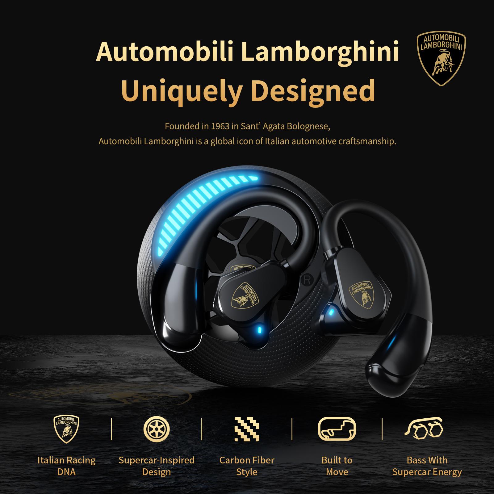 Automobili Lamborghini Official Wireless Earbuds | Sport Ear Hook