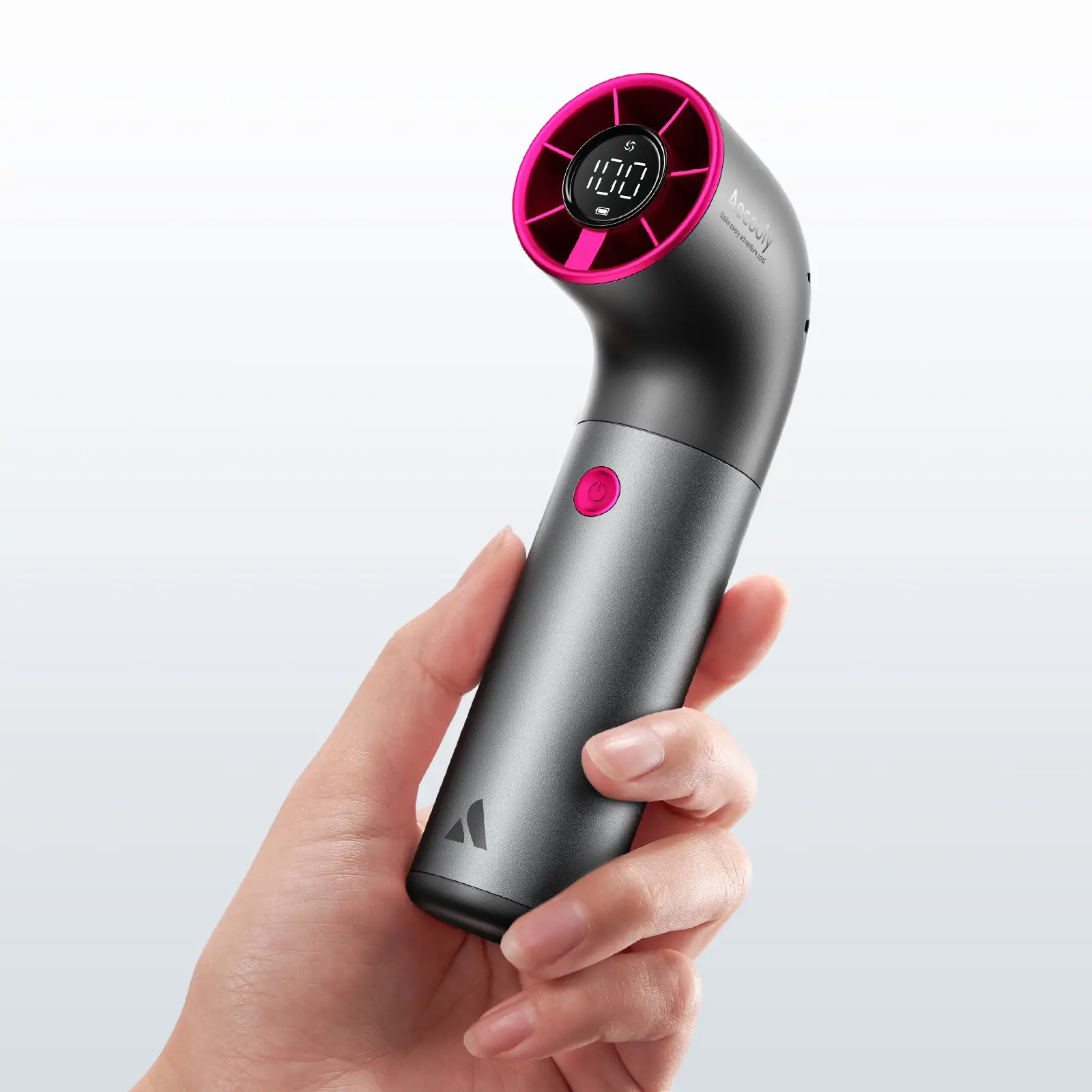 Aecooly Portable Handheld Fan, Powerful Turbo Mini Fan, 19000 RPM High Speed Aero Ultra, 15H Max Cooling Time, 7 Speeds Aluminum Case, Pocket Recharge