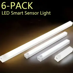 6-pack rechargeable motion sensor lights, magnetic cabinet lights, car decorative lights, three lighting modes, energy-saving lighting, no drilling required for installation, suitable for cabinets, bedrooms, hallways, car lighting