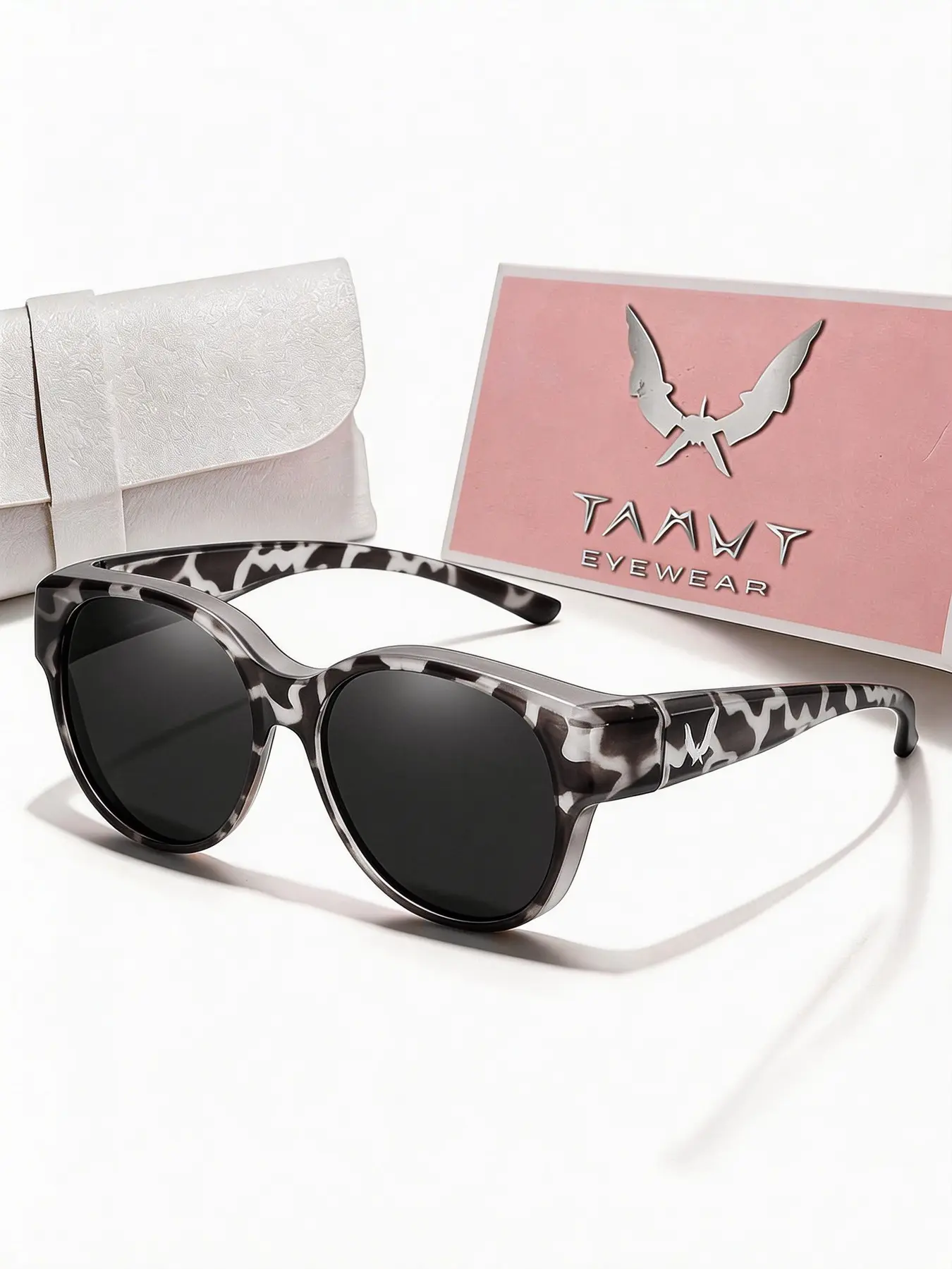 Fit Over Glasses Leopard Pattern Sunglasses for Women & Men, Comfortable Wear Over Glasses for Everyday Style