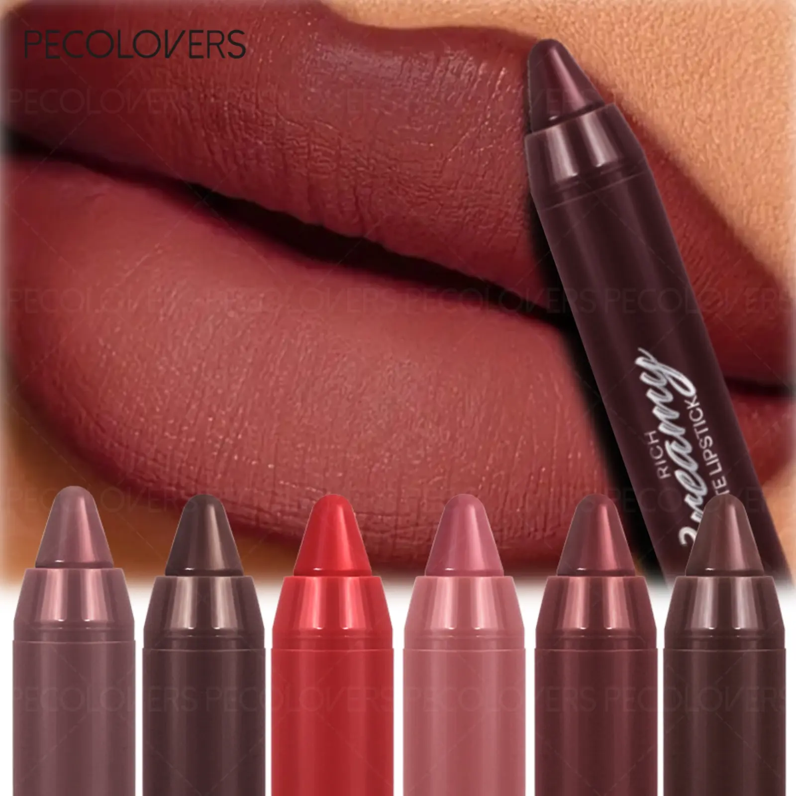 6pcs/set Moisturizing, Hydrating And Nourishing Lipstick Pen, Long-Lasting, Matte Misty Lip Dye Pen, Non-Stick of Cup, Cosmetic, Makeup