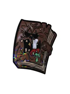 Cursed Grimoire Wall Plate Cover -Holographic Spellbook Design for Horror Fans - Spooky Halloween Decor
