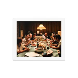 Dinner With The Family Collectible Wall Art Print, Home Entertainment Decor