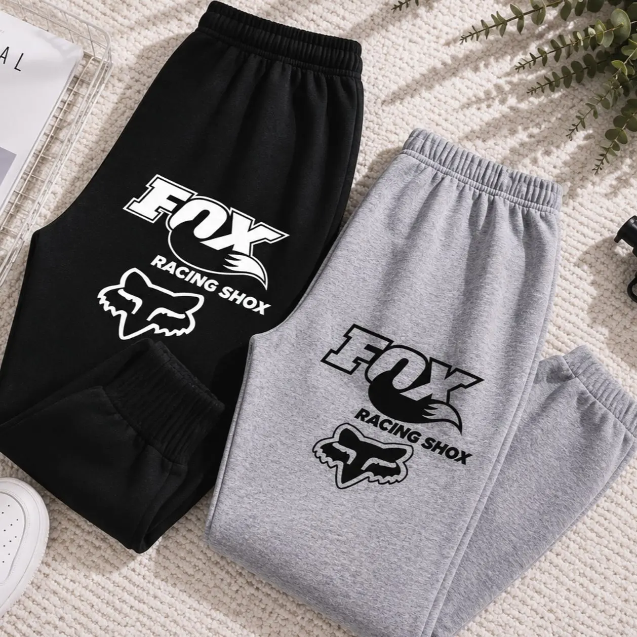 Racing Inspired Graphic Sweatpants, Unisex Cotton Blend Joggers, Relaxed Streetwear Pants Y