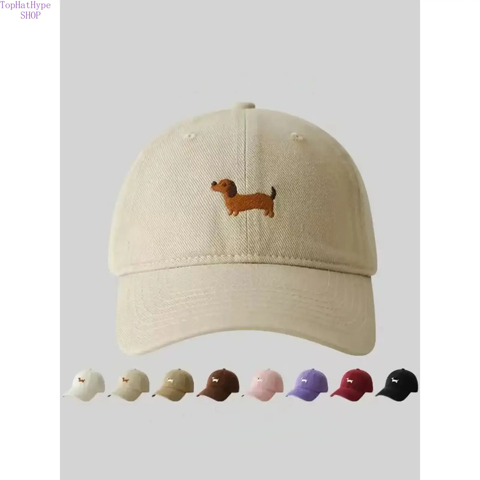Sausage Dog Embroidered Baseball Cap - Unisex Casual Dad Hat, Funny Novelty Fashion Accessory, Lightweight & All-Season, Funny Cap, Novelty Cap