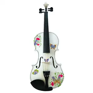 Butterfly Dream II White Bejeweled Violin Outfit | Crystal & Greco Details