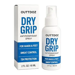 DryGrip Antiperspirant Spray for Sweaty Hands & Feet, 15% Aluminum Chloride, Fragrance-Free Hand & Foot Sweat Control for Sports, Work & Everyday Use
