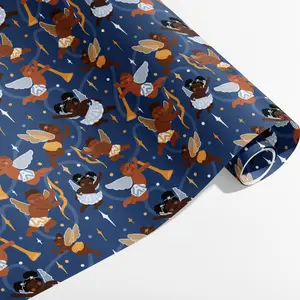 Cherubs Baby Angels Christmas Wrapping Paper Eco-Friendly Gift Wrap for Holiday Season