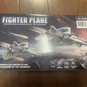 Remote Control Jet Fighter Plane Jet Toy for Kids 360° Stunt Flips, Colorful LED Lights, Easy RC Drone Toy for Beginners