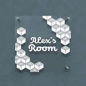 Personalized Acrylic Door Plate - Kids Room - Engraved Plate For Office or Home