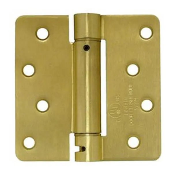 Deltana DSH4R415A 4 x 4 x 0.25 in. Steel Spring Hinge, Antique Nickel