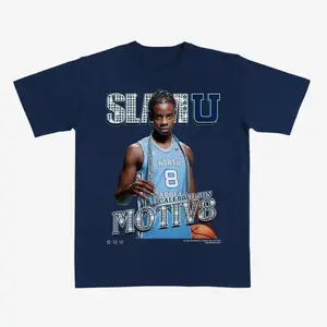 SLAMU Caleb Wilson Basketball T-Shirt, North Carolina #8 Motiv8 Graphic Tee, Unisex Fit For Men Women, Gift for Basketball Fans