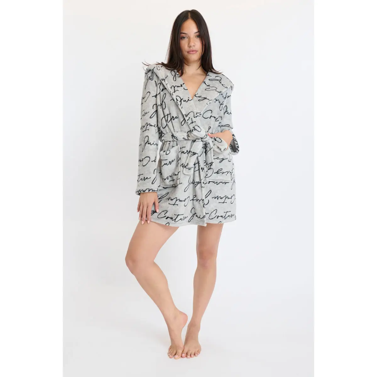 Juicy Couture Hooded Luxe Plush Robe Juicy Couture Hooded Luxe Plush Robe