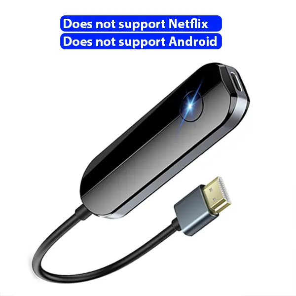 Lulaven Wireless HDMI Display Adapter - TechOwl Exclusive, 5G WiFi-Enabled Full HD 1080P Plug-and-Play Device for iPhone Users, Home Entertainment Large Screen Sync Tool with HDMI/Adapter Cables (No Android Support)
