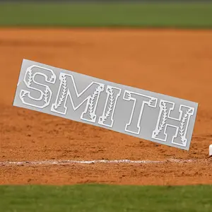 Baseball Name Decal: Personalized Vinyl Sticker for Helmets, Bats, & Water Bottles. Tball Player Custom Name, Sports Team Sticker Gift