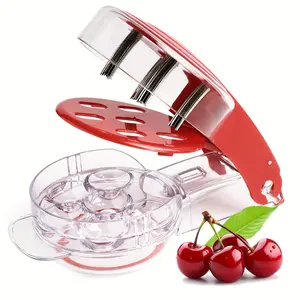 1pc 6-in-1 Deluxe Cherry Pitter Tool - Fast, Safe, and Easy Core Removal - Durable Reusable Design, Perfect for Home, Office, School, Travel Adventures, and Outdoor Activities