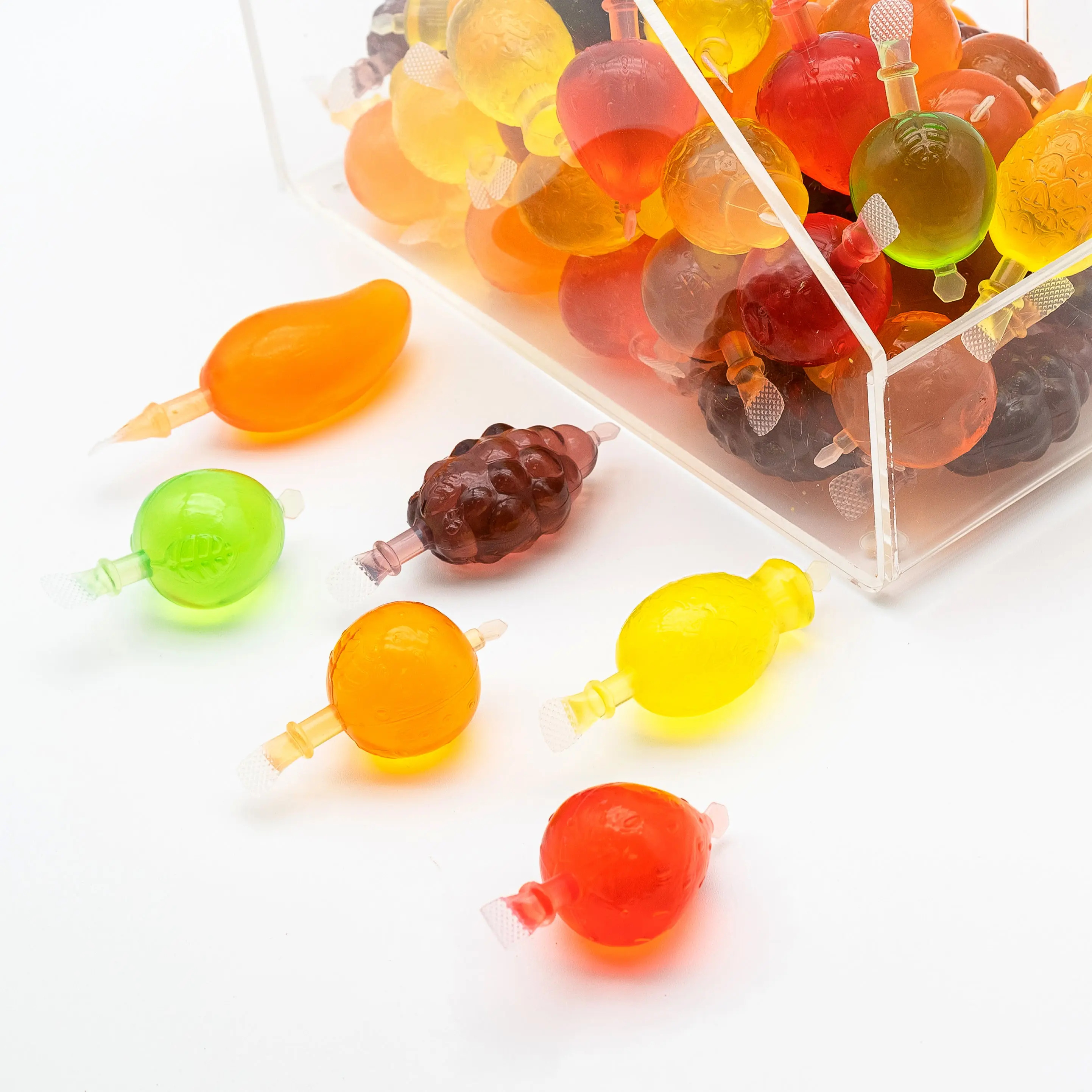 Jelly Fruit Shaped Sweets - Sweet Fruit Liquid Candy - 8 oz & 1 lb Candy Bag Snack Bonbon