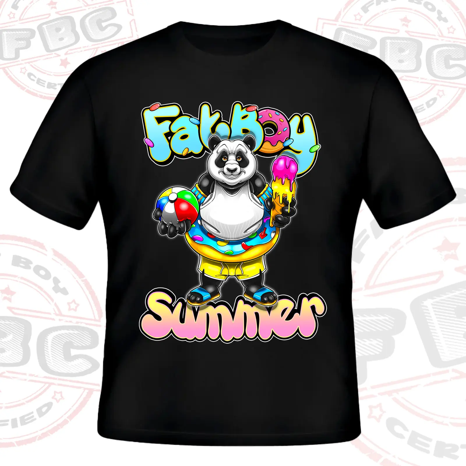 Big and tall graphic tee Fatboy summer plus size