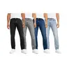 Men's Flex Stretch Slim Straight Jeans Classic Denim Menswear