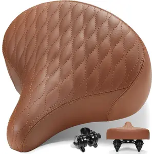 Wide  Seat for Men & Women Comfort, Extra Soft Padded Large  Seat Cushion, Comfortable   Saddle for Ebike, Mountain , Beach Cruiser, Stationary Exercise