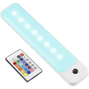 LED Color Light Bar with Battery Operated,Dimmable Night Lighting, Stick On Light Bar Mulit-Color Changing for Closet,Stair,Shelf, Under Cabinet,DIY Effect