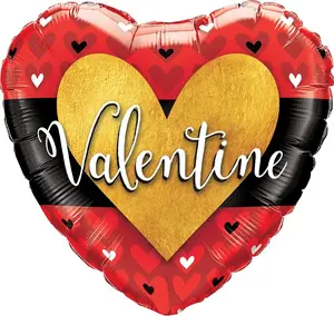 PMU Valentines Day Burnished Heart Gold 18 Inch Mylar-Foil Balloon Valentines Day, Proposal, Special Events, Photo Props Party Decoration and Accessories