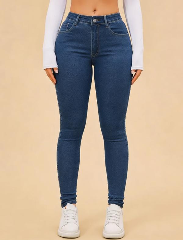 Stretchy Jeans for Women High Waist Jeggings Tummy Control Skinny Jeans Pull on Leggings with Pockets Trendy Casual