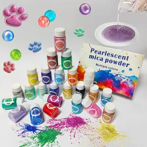 24 Bottles Pearl Mica Powder, Unique Pearlescent Effect, Shimmering Like Pearls, for Resin Crafts, DIY Projects, Phone Cases, Paints, Candles, Diy Painting Supplies