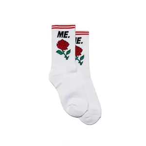 ME. Rose Socks - White/Red