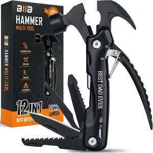 12 in 1 Hammer Multitool, Father's Day Gifts for Men Dad Him Husband Grandpa, Camping Essentials Gear BIIB