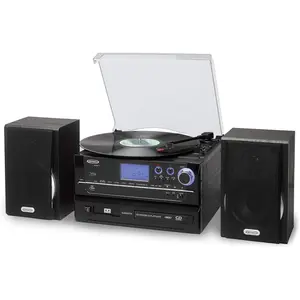 Jensen JTA-990 3-Speed Turntable CD Recording Music System