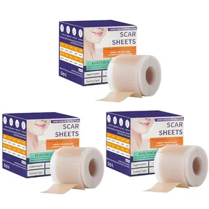 3/2/1 Pcs Reusable Silicone Scar Tape - Medical Grade Scar Sheets for C-Section, Keloid, Burn, Acne & Surgical Scar, Skin-Friendly(1.6"X 59" -1.5M)