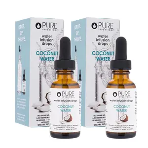 Pure Inventions - Premium Coconut Water Infusion Drops - Sugar-Free Hydration, Zero Calories, No Artificial Sweeteners, Clean Ingredients, (2 Pack) of 30 Servings