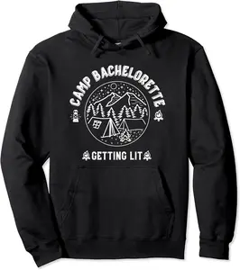 Camp Bachelorette Getting Hitched Bride Party Matching Gift Pullover Hoodie - Nallelycor Shop 82B0B9WT217Y