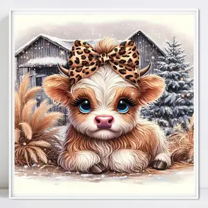 Cow Pattern DIY Diamond Arts Colorful Painting Kit without Frame, DIY 5D Diamond Arts Colorful Painting Kit, Wall Art Decor for Home Living Room Bedroom, Diamond Painting Kits