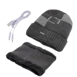 Heated Beanie Hat & Scarf Set – USB Thermal Winter