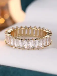 Luxury White Full Set Synthetic Zirconia Silver Women's Ring Beautiful Rings Ladies Classic Luxury Maximalist Jewelry Birthday Gift Party Jewelry Cubic Zirconia Ring Bridal Eternity Ring
