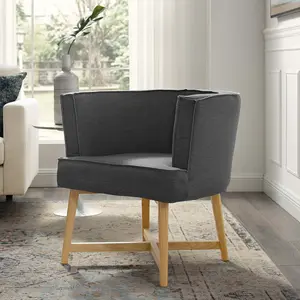 Modway Anders Upholstered Fabric Accent Chair in Gray