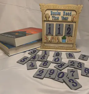 Books Read This Year Counter with Interchangeable Numbers
