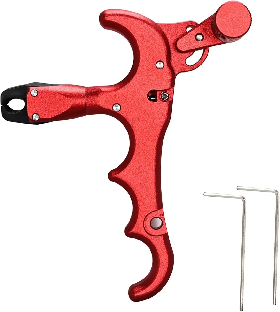 360° Rotatable Three-finger Bow Release Tool, Bow Release Trigger, Adjustable Aluminum Alloy Release for Right and Left Handers